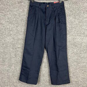 NEW IZOD Boy's Pleated Trouser Pants Navy SZ 8‎